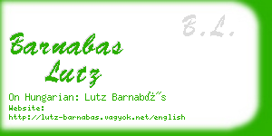 barnabas lutz business card